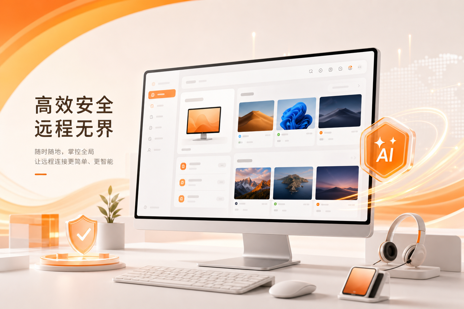向日葵国潮品牌远程桌面界面